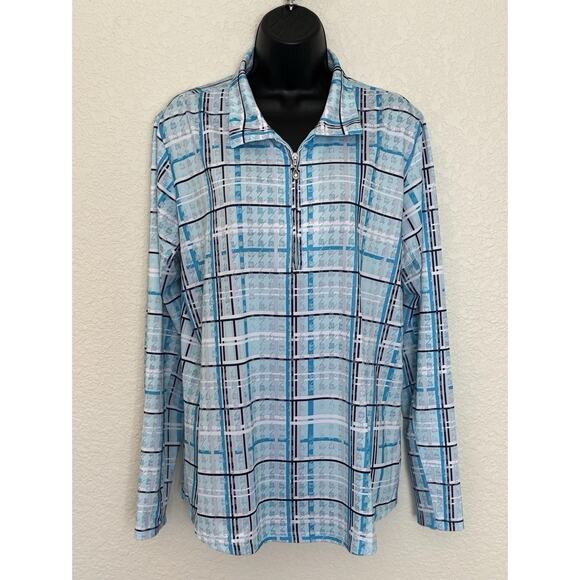 San Soleil UPF Golf Top 1/4 Zip Long Sleeve Pickleball Tennis Outdoor, XL - Picture 3 of 12